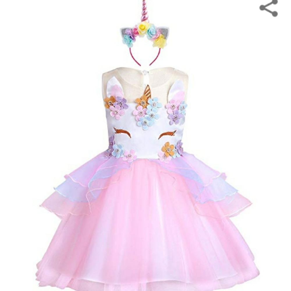 Girls birthday unicorn dress